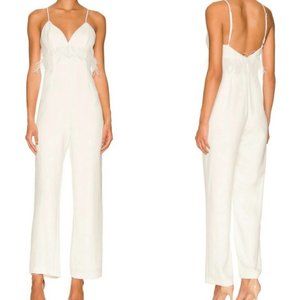 Saylor Krysta Jumpsuit in Wedding White